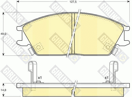 Kit de plaquettes de frein, frein à disque GIRLING 6108939