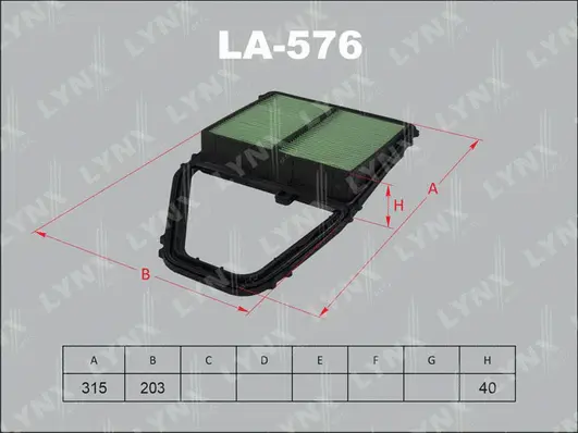 Filtre à air LYNXAUTO LA-576