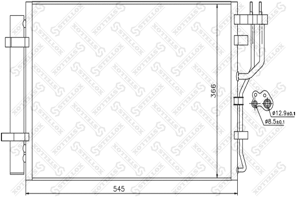 Condenseur, climatisation STELLOX 10-45720-SX