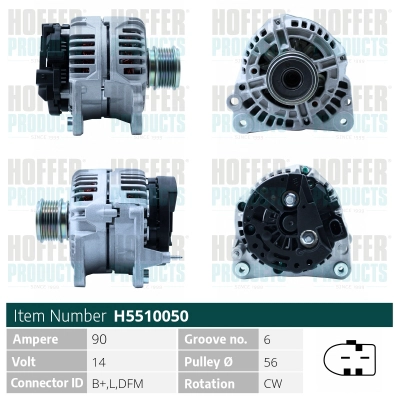 Alternateur HOFFER H5510050
