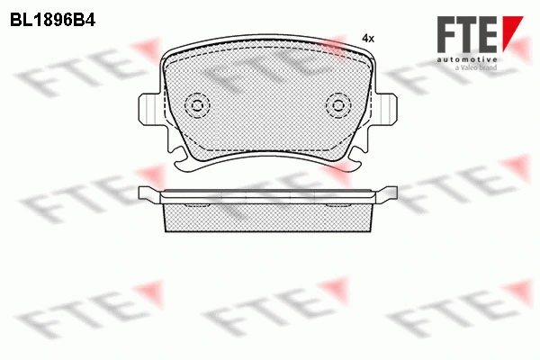 Kit de plaquettes de frein, frein à disque FTE 9010485