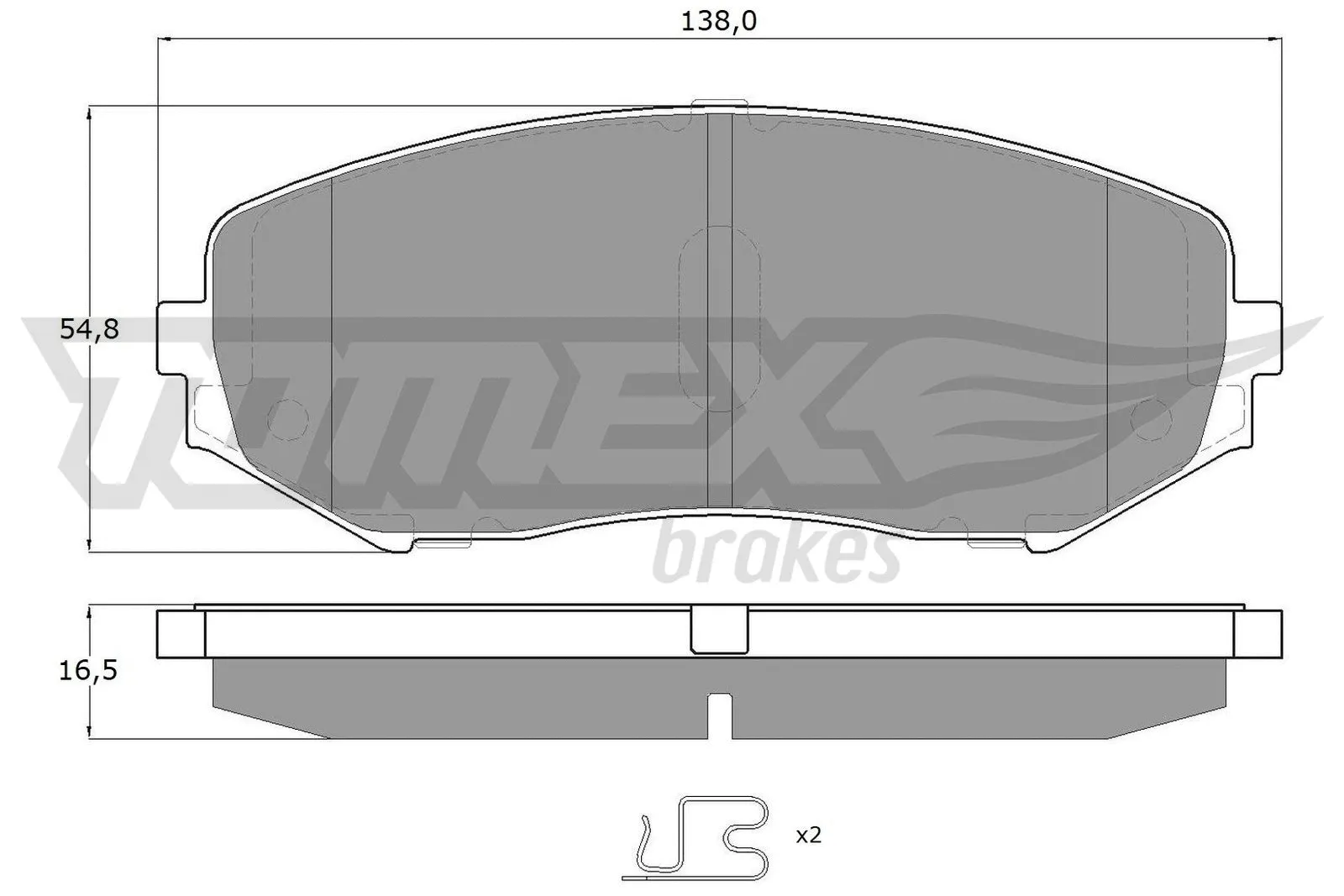 Kit de plaquettes de frein, frein à disque TOMEX Brakes TX 14-92