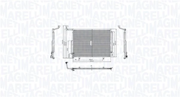 Condenseur, climatisation MAGNETI MARELLI 350203103700