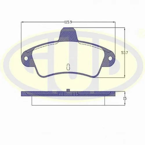 Kit de plaquettes de frein, frein à disque G.U.D. GBP880180