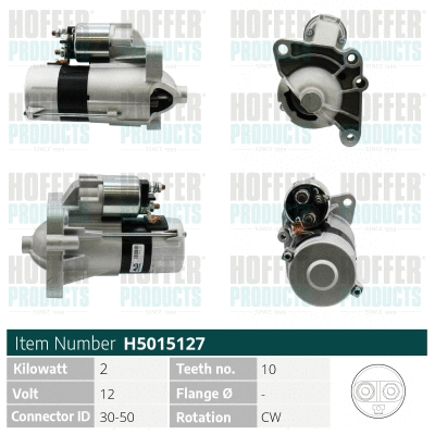 Démarreur HOFFER H5015127