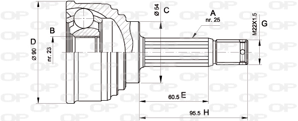 Jeu de joints, arbre de transmission OPEN PARTS CVJ5147.10