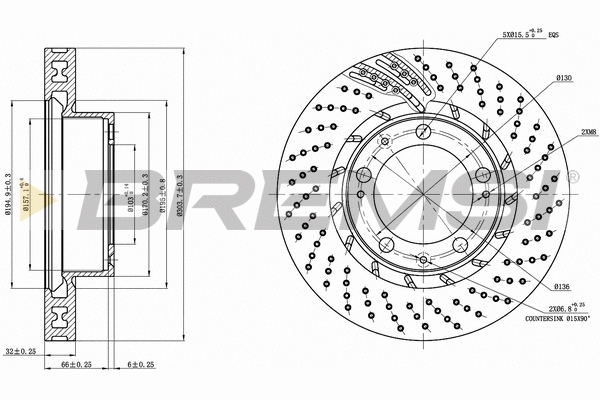 Disque de frein BREMSI CD7592VLS