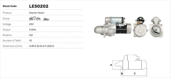 Démarreur LUSA LES0202