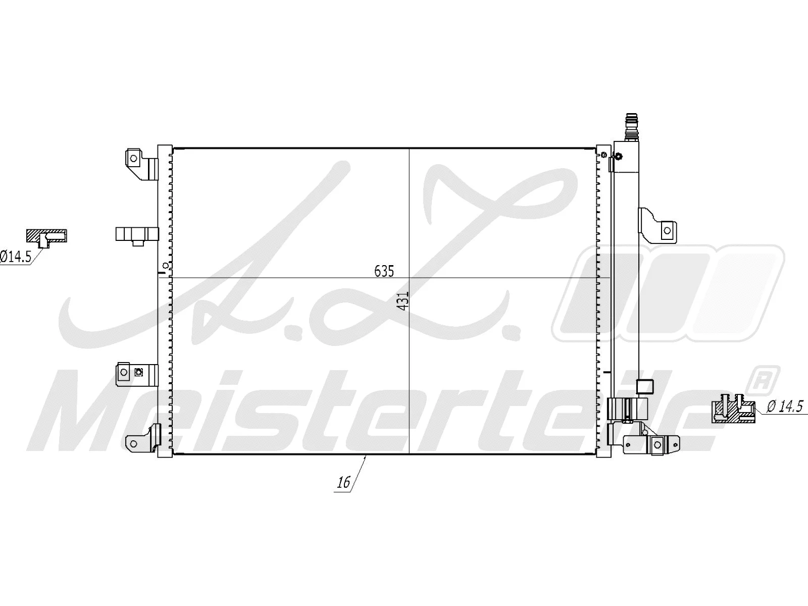 Condenseur, climatisation A.Z. Meisterteile AZMT-45-030-1267