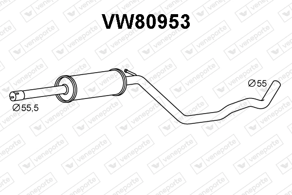 Silencieux avant VENEPORTE VW80953