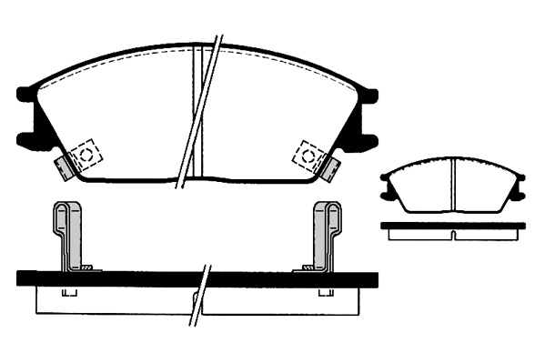 Kit de plaquettes de frein, frein à disque Technika 01263