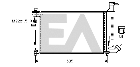 Radiateur, refroidissement du moteur EACLIMA 31R55082