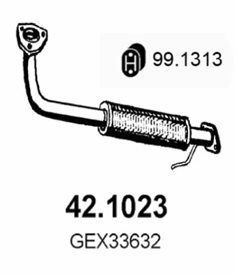 Tuyau d'échappement ASSO 42.1023