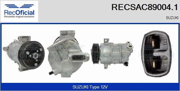 Compresseur, climatisation RECOFICIAL RECSAC89004.1