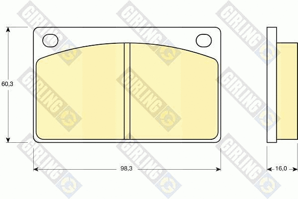 Kit de plaquettes de frein, frein à disque GIRLING 6105761