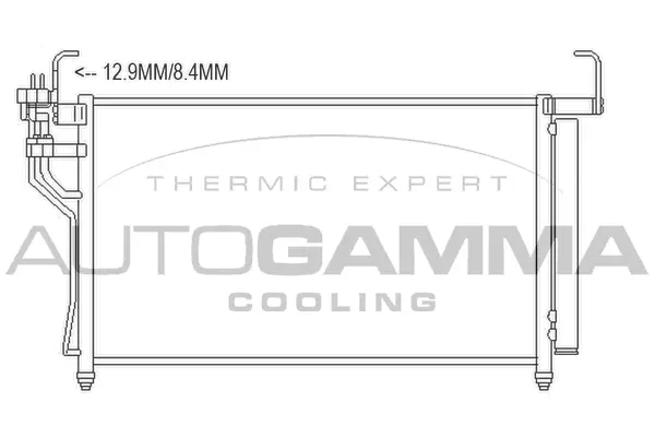 Condenseur, climatisation AUTOGAMMA 107455
