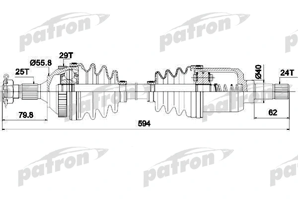 Arbre de transmission PATRON PDS0045
