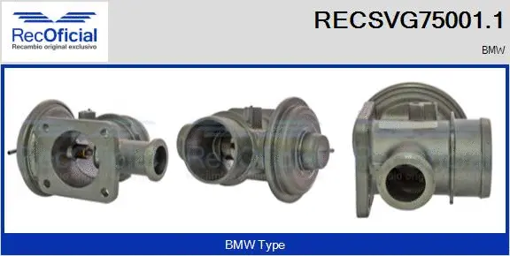 Vanne EGR RECOFICIAL RECSVG75001.1