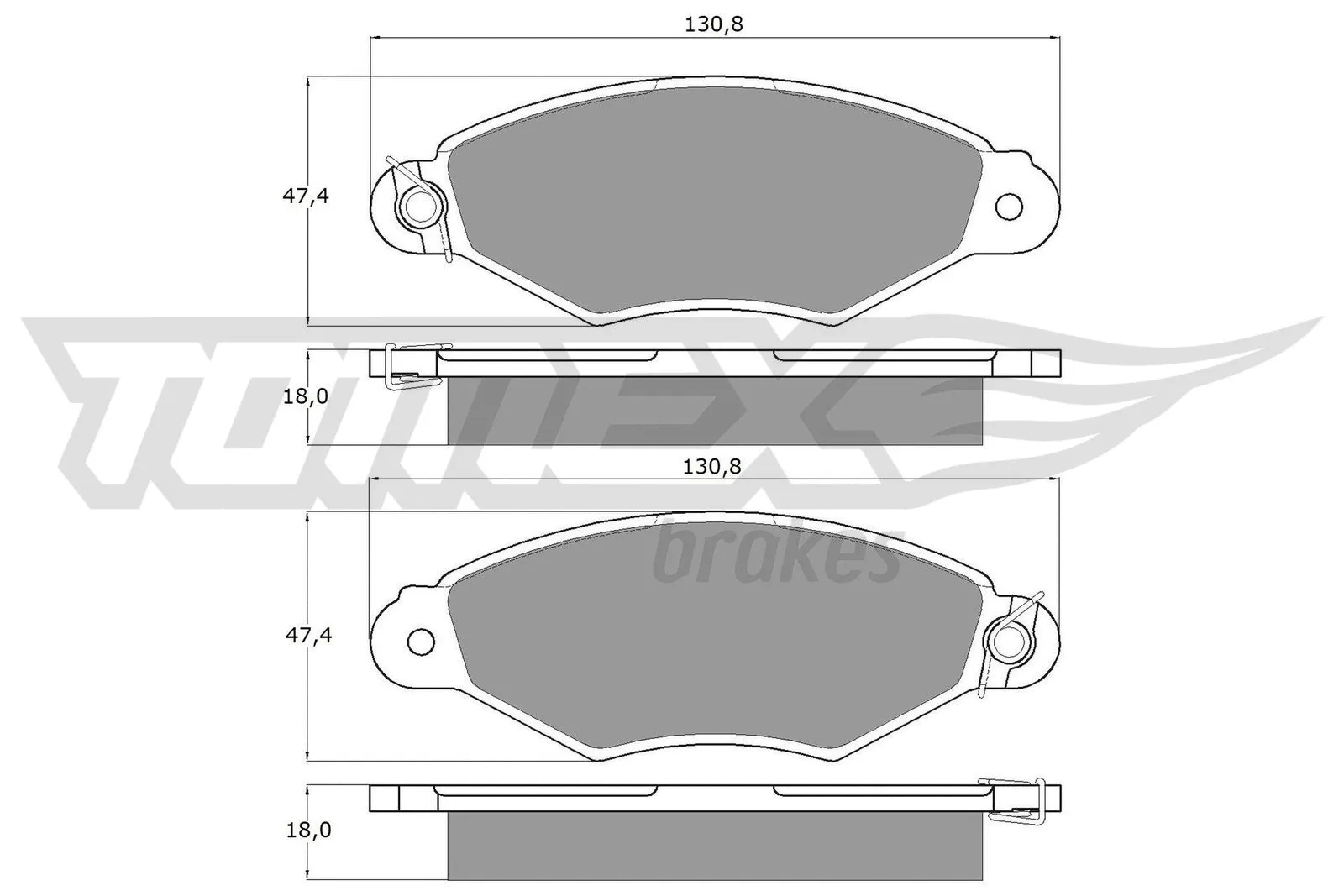 Kit de plaquettes de frein, frein à disque TOMEX Brakes TX 11-75