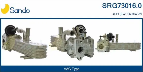Radiateur, réaspiration des gaz d'échappement SANDO SRG73016.0