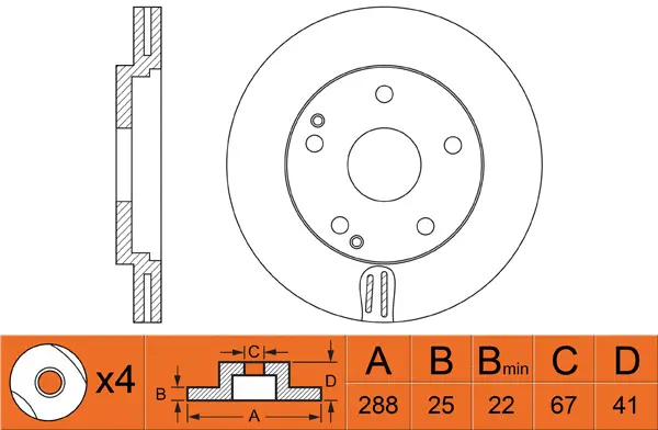 Disque de frein FIT FR0471V