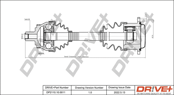 Arbre de transmission Dr!ve+ DP2110.10.0011