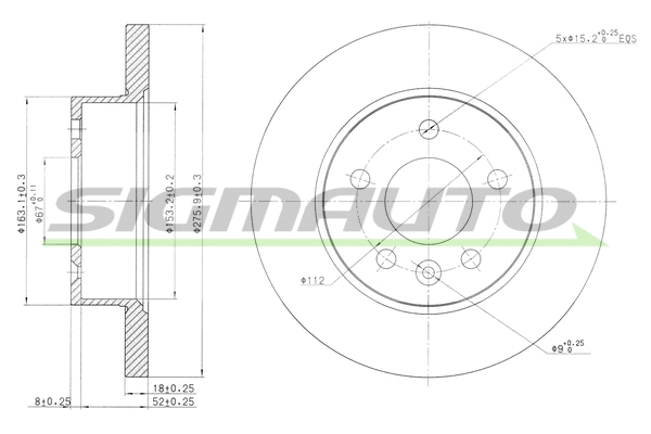 Disque de frein SIGMAUTO DBB674S
