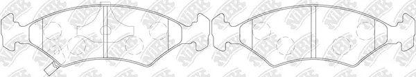Kit de plaquettes de frein, frein à disque NiBK PN0051