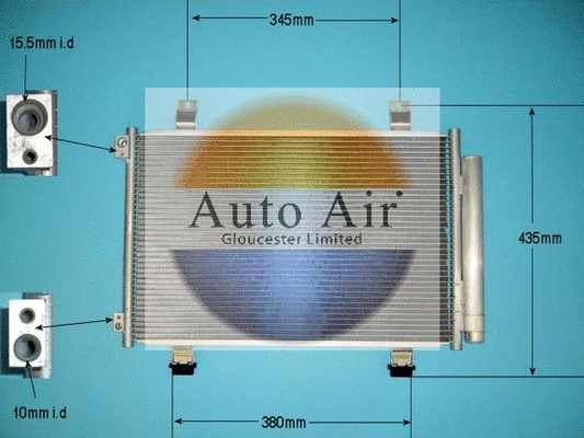 Condenseur, climatisation AUTO AIR GLOUCESTER 16-9941