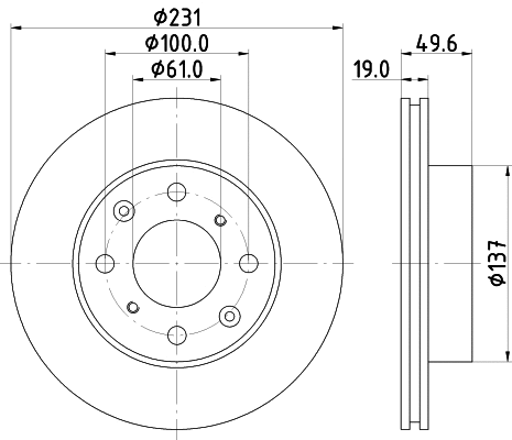 Disque de frein PAGID 51111