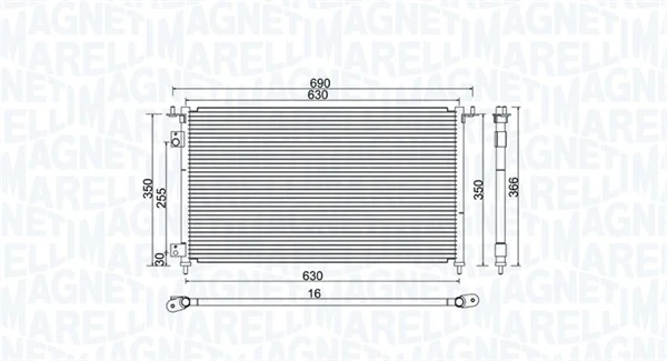Condenseur, climatisation MAGNETI MARELLI 350203970000