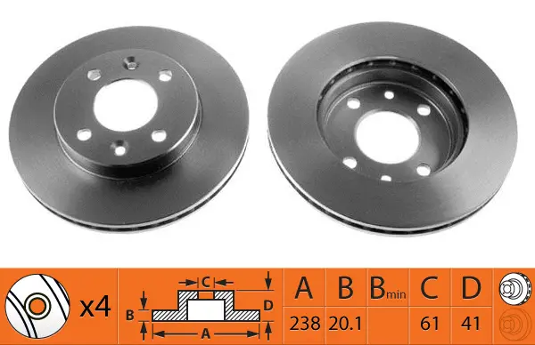 Disque de frein SB BR43102T