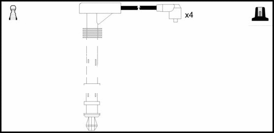 Kit de câbles d'allumage LEMARK HOES374