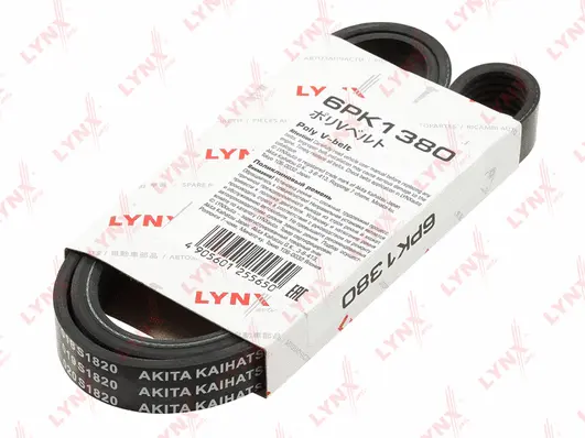 Courroie trapézoïdale à nervures LYNXAUTO 6PK1380