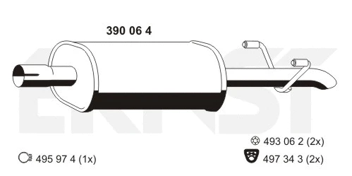 Silencieux central ERNST 390064