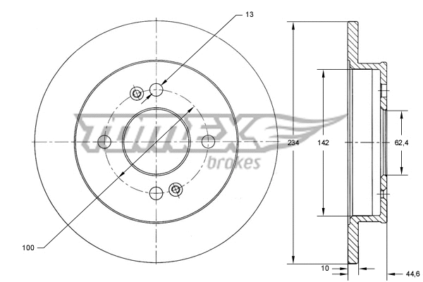 Disque de frein TOMEX Brakes TX 73-38