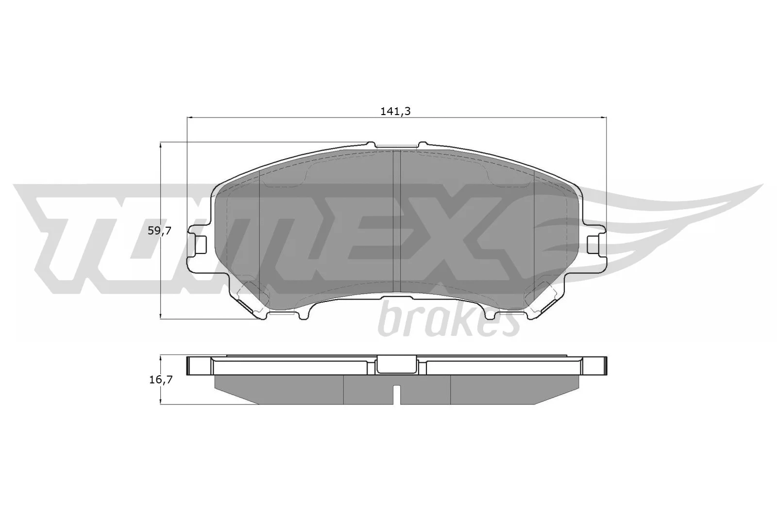 Kit de plaquettes de frein, frein à disque TOMEX Brakes TX 15-971