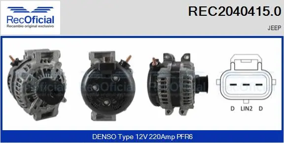 Alternateur RECOFICIAL REC2040415.0