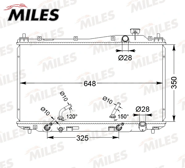 Radiateur, refroidissement du moteur MILES ACRB077