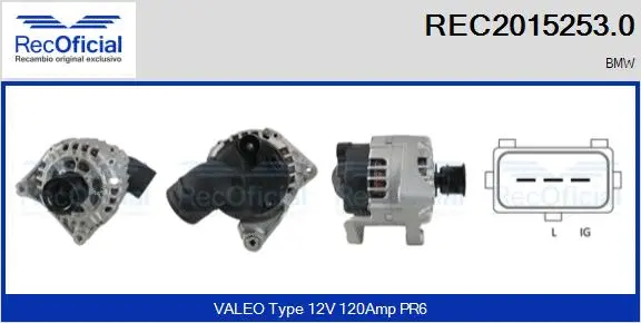 Alternateur RECOFICIAL REC2015253.0