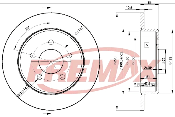 Disque de frein FREMAX BD-1023