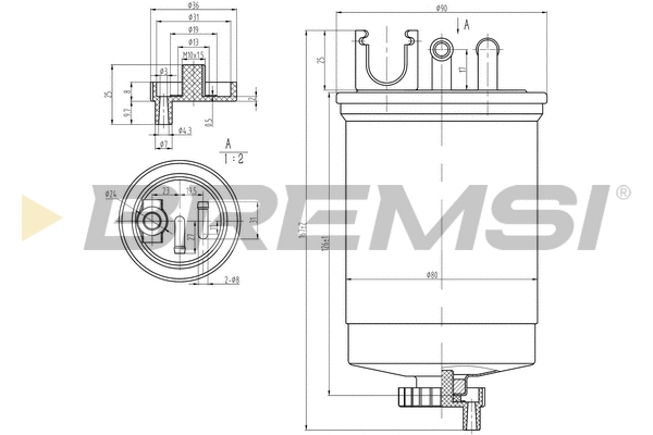 Filtre à carburant BREMSI FE1310