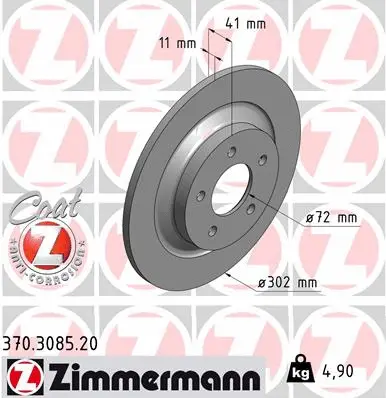 Disque de frein ZIMMERMANN 370.3085.20
