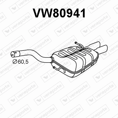Silencieux arrière VENEPORTE VW80941