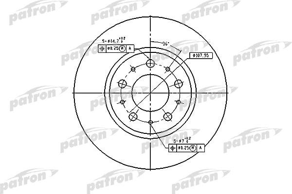 Disque de frein PATRON PBD2671