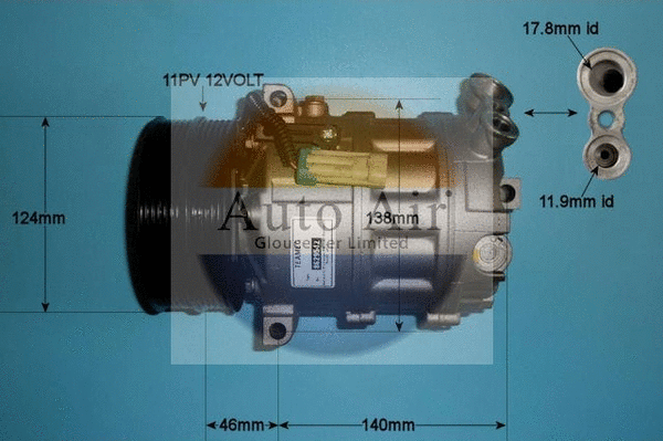 Compresseur, climatisation AUTO AIR GLOUCESTER 14-0339R