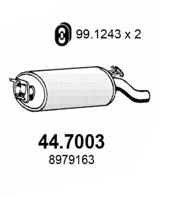 Silencieux arrière ASSO 44.7003