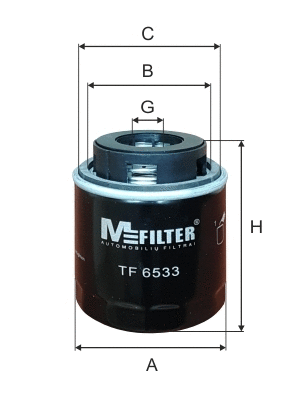 Filtre à huile MFILTER TF 6533