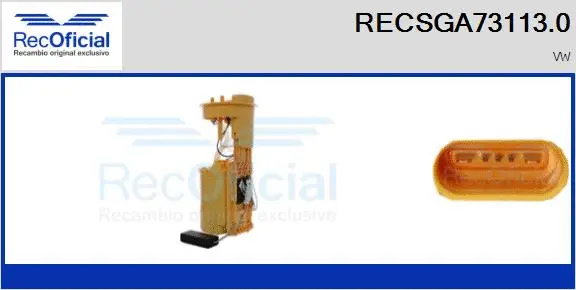 unité d'alimentation de carburant RECOFICIAL RECSGA73113.0