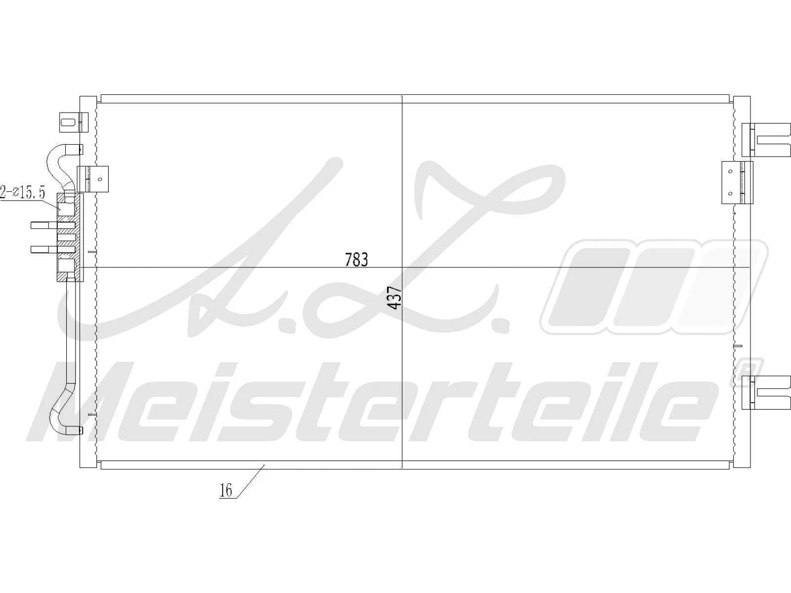 Condenseur, climatisation A.Z. Meisterteile AZMT-45-030-1472